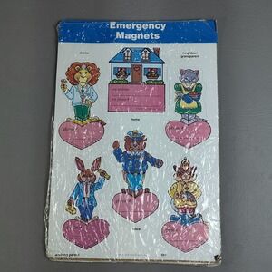 Vintage Shirt Tales Emergency Magnets For Kids Anthromorphic Fridge Magnets